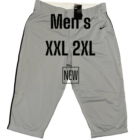 Men’s Women’s Team Nike 2XL Baseball Softball Knickers Pants Gray Elastic Waist - Picture 2 of 9